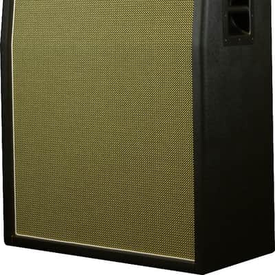 Mojotone British Style Tall 4x12 Slant Extension Cabinet Black / Salt & Pepper image 1
