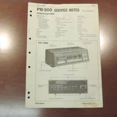 Roland PB-300 Service Notes [Three Wave Music]