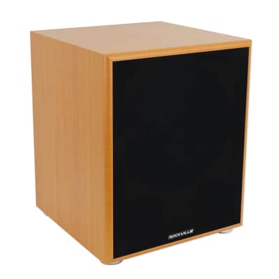 Rockville Rock Shaker 12" Inch Wood 800w Powered Home Theater Subwoofer Sub image 3