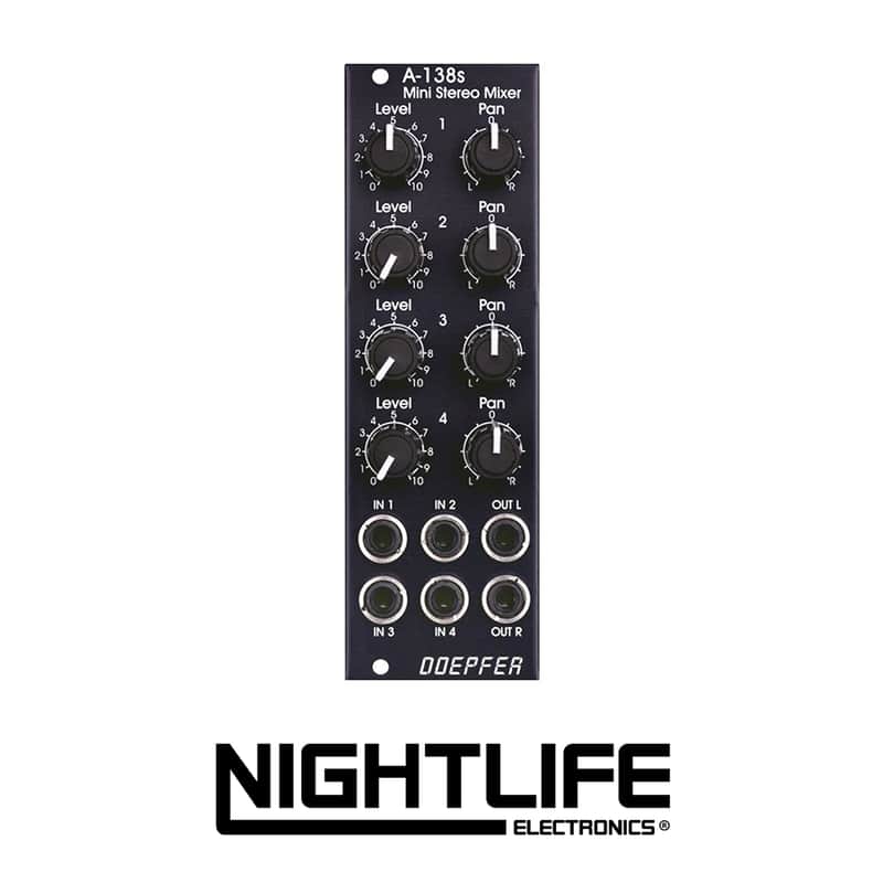 Doepfer A-138SV Mini Stereo Mixer Vintage Black image 1