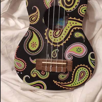 2011 Kala KA-SB PAISLEY Ukadelic Ukulele - Black Paisley Uke image 10