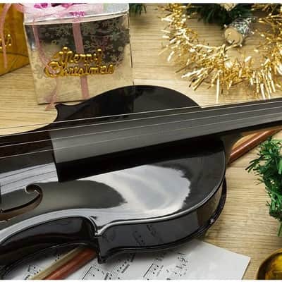 New Student Band 4/4 Acoustic Orchestral Violin Fiddle Black with Case Bow Rosin image 4