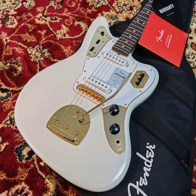 *NEW IN BOX* 2026 Fender Japan Limited Edition Traditional Collection, 60's Jaguar White Pearl Gold with Matching Headstock, MIJ JD26 image 2
