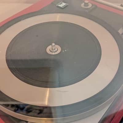 Dual 1209 Idler Drive Turntable - Serviced & Lubricated - Custom Red Plinth - w/ Shure M71 & Dual TVV46 Preamp image 7