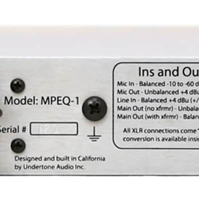 UnderTone Audio MPEQ-1 Mic Preamp, Equalizer, and DI image 2