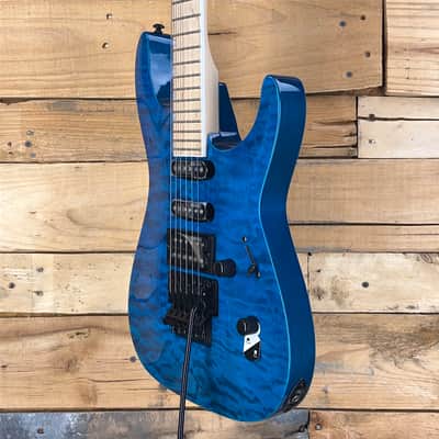 ESP LTD MH-203 QM Electric Guitar - See Thru Blue image 2