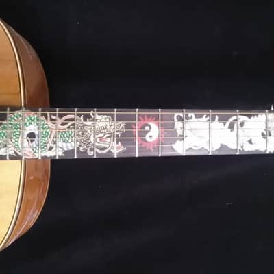 Blueberry Handmade Acoustic Guitar Grand Concert Dragon image 9