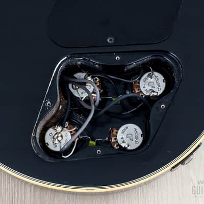1980s Burny John Sykes LC-70JS Black Beauty Custom Vintage Guitar w/ Mono Case, Fernandes Japan image 15