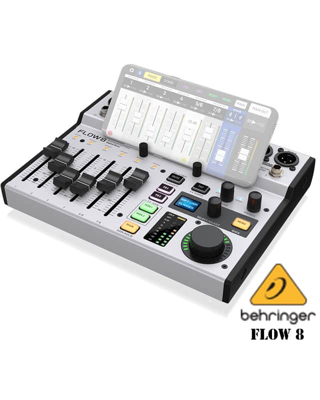 Behringer FLOW 8 8-Input Digital Mixer with Bluetooth Audio 2 FX Processors and USB/Audio Interface image 1