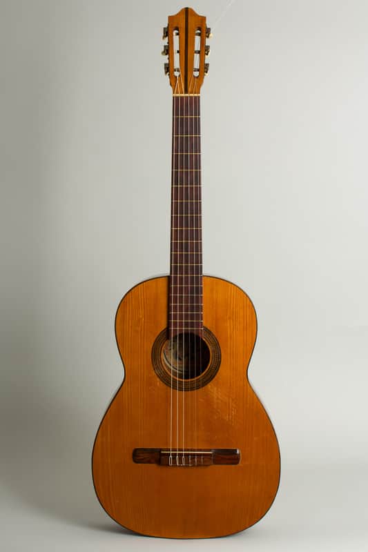 Vicente Tatay  Classical Guitar (late 1930s), period brown alligator chipboard case. image 1