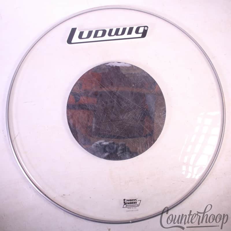 *Ludwig 24"Silver Dot Clear Bass Drum Head Striders USA Resonant Vintage 70s* image 1