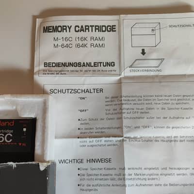 ROLAND M-16C JUNO MKS JX8P JX10P Memory Cartridge store your own sounds image 3