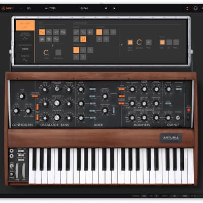 Arturia Mini V Analog Synthesizer Virtual Model D Instrument Software image 2