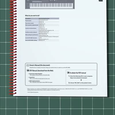 Roland RD-2000 — 6 in 1 Owners Manual Guide Instructions — 157 Pages — USA Made