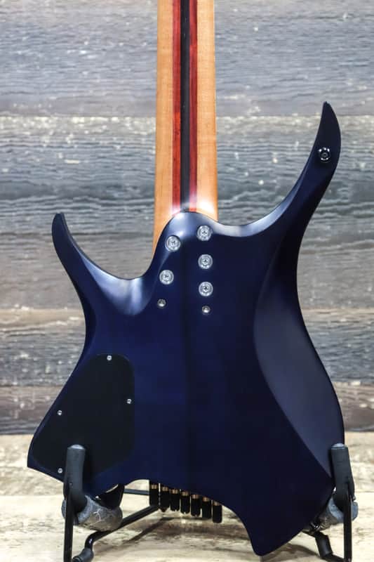 NK Guitars 7-String Headless Flame Top Purple Blue Burst Electric