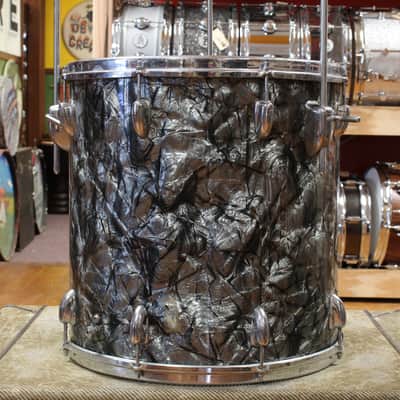 1960s Slingerland Gene Krupa Deluxe in Black Diamond Pearl 14x20 9x13 16x16 image 10