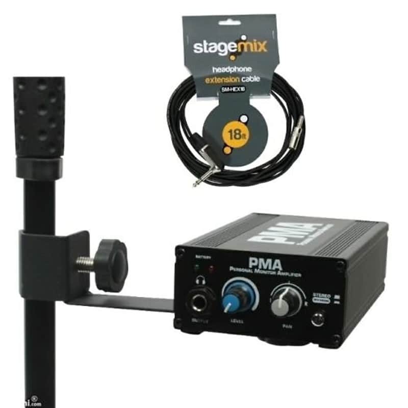 PMA Personal In-Ear Monitor Headphone Amp/Headphone Cable 18' by Elite Core image 1