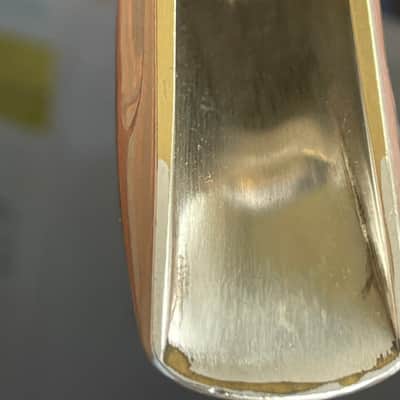 Selmer Scroll Shanked Sax Mouthpiece with Ligature.1950s - Silver image 7
