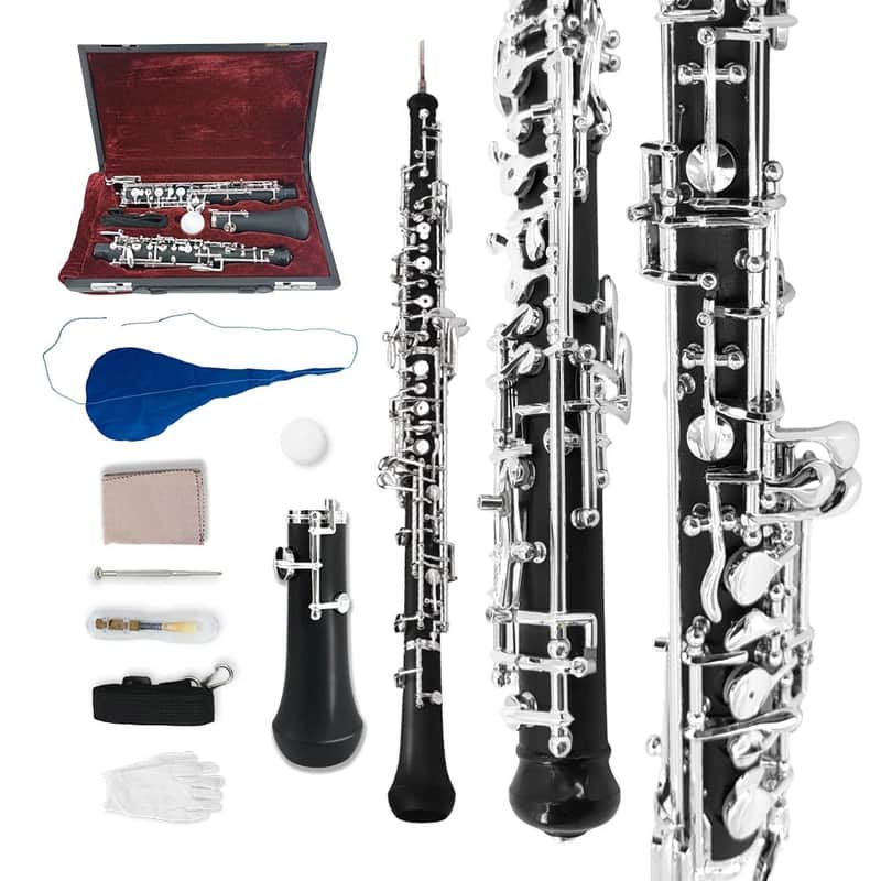 Professional C Key Oboe – Ebonite Wood Body with Nickel-Silver Keys, Left F & Forked F Resonance – Full Conservatory System with Case image 1