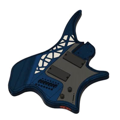 Custom 3D-Printed Guitar Body image 1