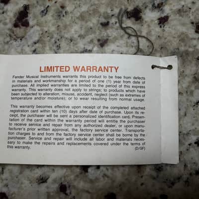 Fender Precision Bass manual 1976 image 7