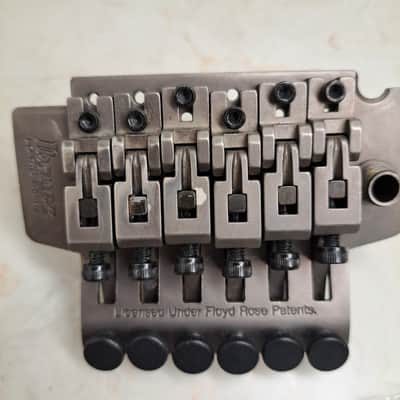 Ibanez Floyd Rose Electric Guitar Bridge & Complete Hardware Set- 6 Inline Tuners, Knobs, Pickup Frame, etc.- Satin Silver image 1