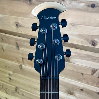 Ovation Elite TX Mid Cutaway Electric Acoustic Guitar - Black image 3