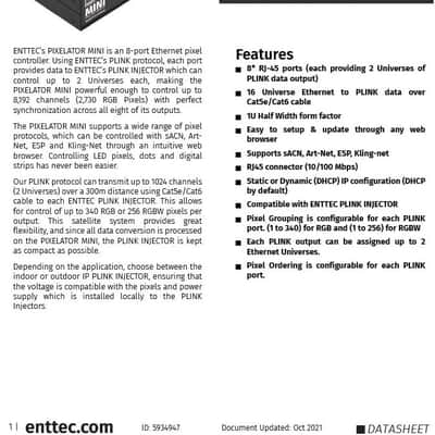 ENTTEC Pixelator Mini 8-Port Pixel Link Controller image 6
