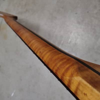 Flame Roasted Maple Strat Neck fits fender Stratocaster body 22 frets image 11
