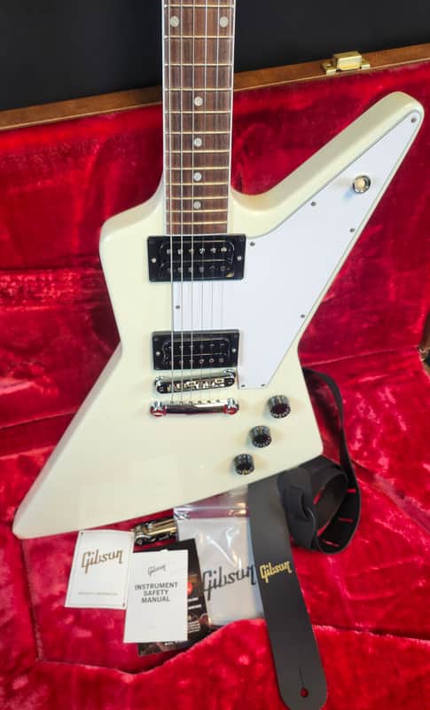 Gibson Explorer 70s, Classic White, w/Vintage Brown Hard Shell Case image 1