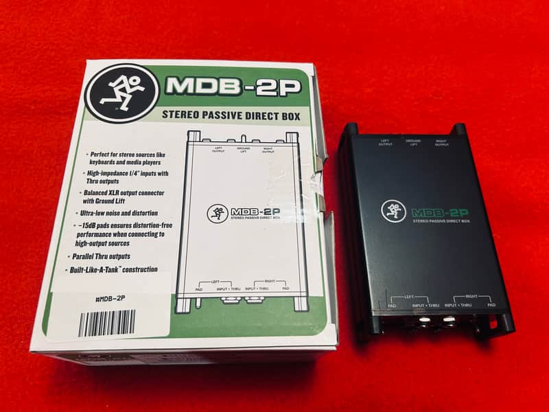 Mackie MDB-2P Stereo Passive Direct Box 2010s - Black image 1