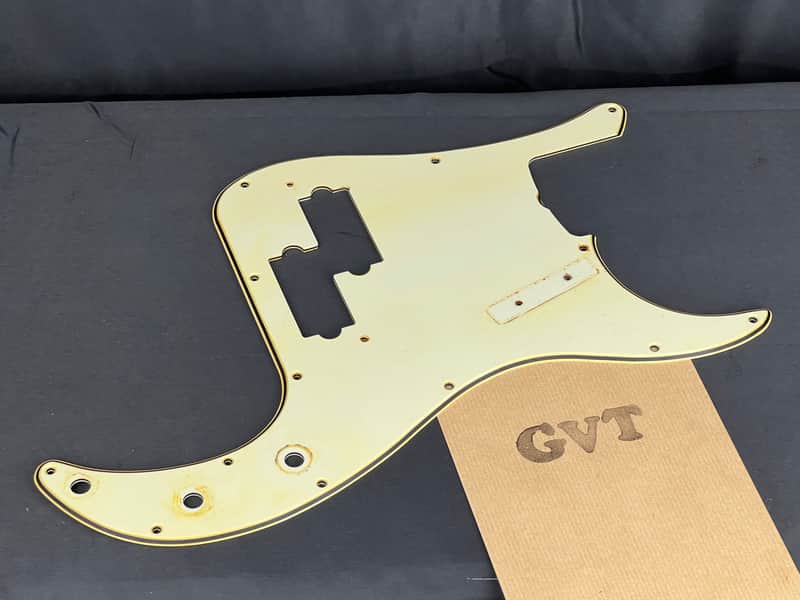 General Vintage Tone Pre CBS Nitrate celluloid pickguard for Precision Bass ®️ Aged Nitro Nitrate image 1