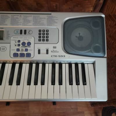 Casio CTK 593 Portable Electronic Keyboard Piano with Stand and AC Adapter image 4