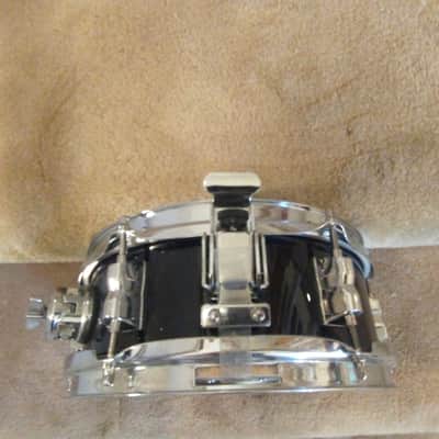 Pearl M-80 10 round x 4.5 inch auxiliary snare drum gloss black built-in clamp excellent! image 3