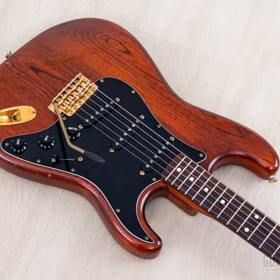 1992 Fender Stratocaster Order Made Walnut Satin Nitro Lacquer w/ Gold Hardware & Case, Japan MIJ Fujigen image 9