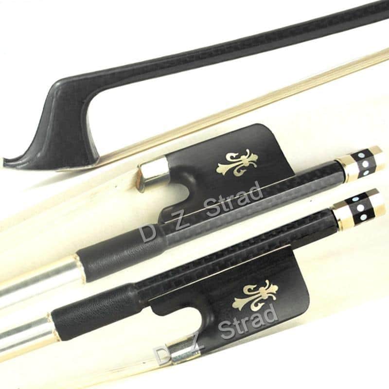 D Z Strad Cello Bow - Model N505 - Carbon Fiber Bow with Ebony Fleur-de-Lis Frog image 1
