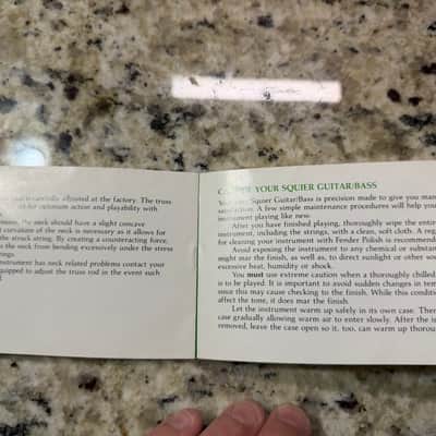 Squier Guitar/ Bass Manual 80s stratocaster telecaster precision jazz bass image 4