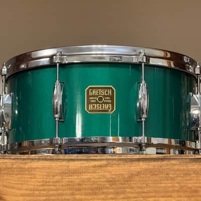 Gretsch USA Custom 6.5x14" Cadillac Green Lacquer Snare Drum image 1