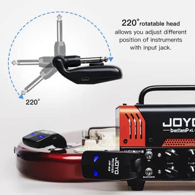 JOYO JW-03 2.4GHz Wireless Guitar System 4 Channels Rechargeable Audio Wireless Transmitter Receiver for Guitar Bass Electric Instruments image 5
