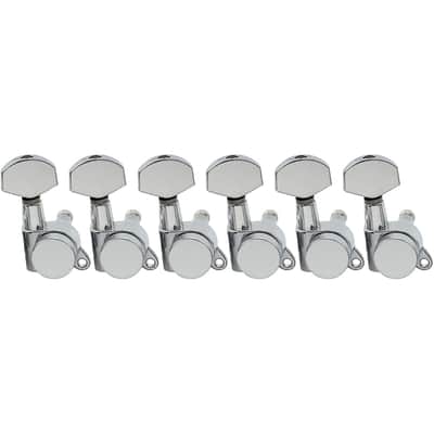 Pro 6 inline Guitar Locking Tuners String Tuning Pegs Machines Heads Set for Fender Strat Stratocaster Tele Telecaster Electric Guitar Parts,Chrome image 1