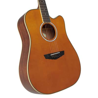 D'Angelico Excel Bowery Dreadnought Acoustic-Electric Guitar Vintage Natural image 3
