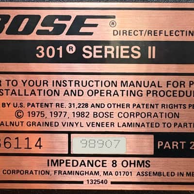Bose 301 series II - refoamed woofers - Excellent image 14