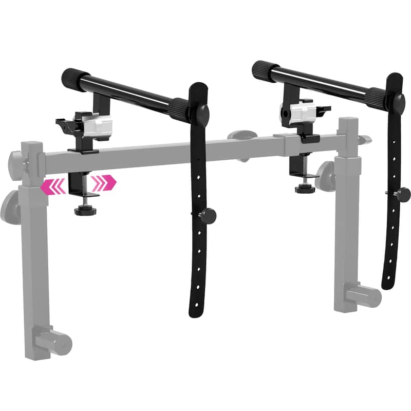 Liquid Stands 2 Tier Keyboard Stand Attachment (Arms Only) Extender for Square Tube Z-Style Stands image 1
