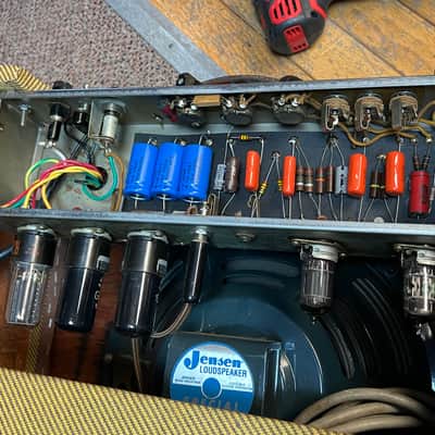 1954 Fender Model 5C3 Tweed Deluxe Amp image 11