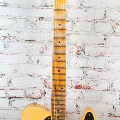 Fender - CuNiFe Blackguard Bigsby Heavy Relic - Telecaster Electric Guitar w/ 1-Piece Quartersawn Maple Neck - Aged Nocaster Blonde - w/ Deluxe Hardshell Case - x5006 image 3