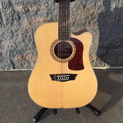 Washburn Heritage Series HD10SCE12 12-String Acoustic/Electric Dreadnought Cutaway Guitar 2010s - Natural image 1