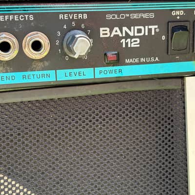 Peavey Teal Stripe Bandit 112 Solo Series 1x12 Scorpion - 80s Vintage - NICE! image 5