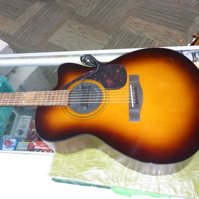 Yamaha HUA 100 URBAN Acoustic w/Fishman Humbucking Sound Hole Pickup : Crowned & Dressed Frets Pickup 2010's - Tobacco Brown Sunburst image 3
