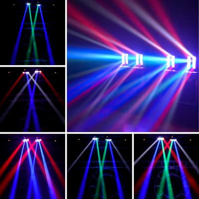 UKing Moving Head Light Effect, DJ Party Light, Disco Stage Light DMX512 with RGBW Lights for Bar, Christmas, Halloween Party image 4