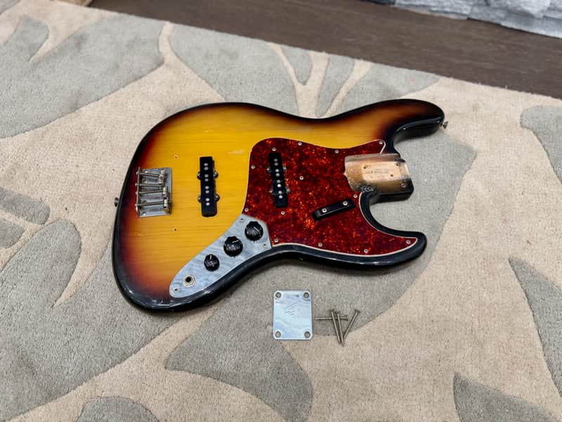 Vintage 1971 Fender Jazz Bass loaded body 1970s Original image 1